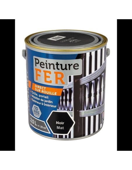 PEINT. FER MAT 2,5 L NOIR 9005