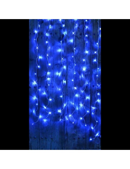 RIDEAU FLICKER 96 LED 2Mx2M BLEU BLC