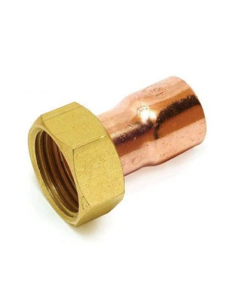Collet battu FF à souder et à visser + joint fibre - Ø 16 - filetage Ø 15x21 mm