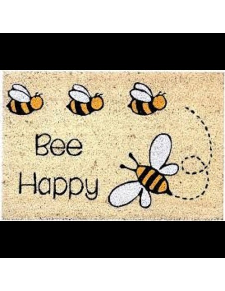 Tapis Coco Imprimé Bee Happy 40 x 60 cm