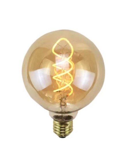 LED GLOBE G95 CURVED AMBRE 5W E27 2200K 250LM