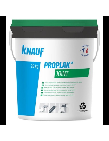ENDUIT A JOINT PROPLAK PRET A L'EMPLOI VERT SEAU 25KG