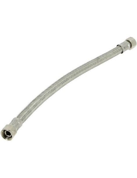 FLEXIBLE ALIM. INOX DF 3/8 - 3/8 L:150 DN8 PLAQUETTE 1 PIÈCE