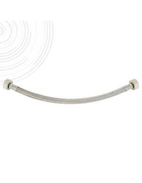 FLEXIBLE ALIM. INOX MF 3/8 - 1/2 L:500 DN8 PLAQUETTE 1 PIÈCE