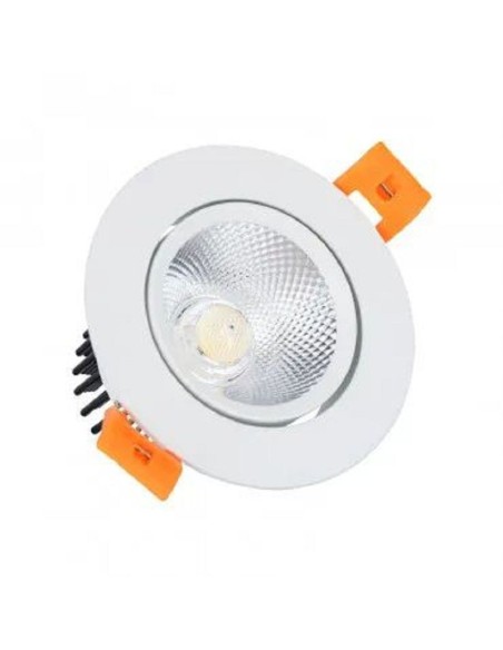 Spot led downlight orientable cob 7w rond blanc neutre 4500k