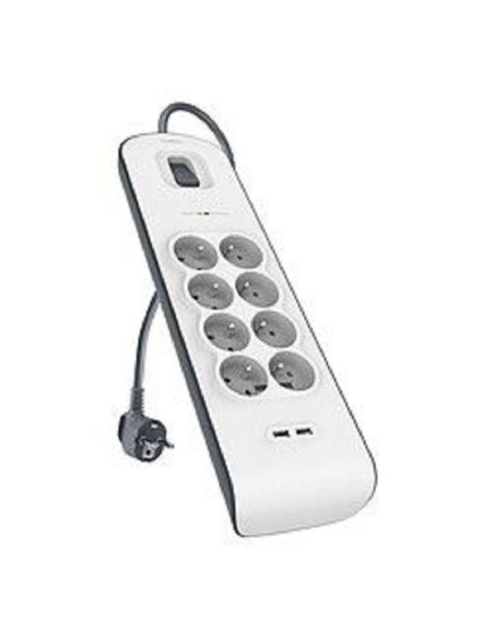 BLOC PARAFOUDRE 8 PRISES 2P+T AVEC USB CARTON / 1 PDT