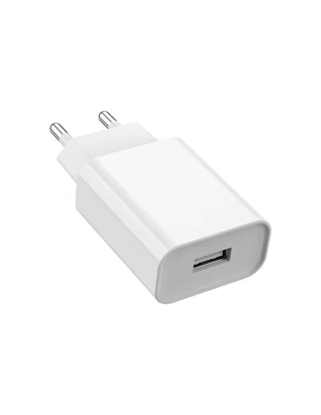 Chargeur USB A F - sur secteur 230V - 5V/2.4A (Smart Charge) - 12 W - blanc mat
