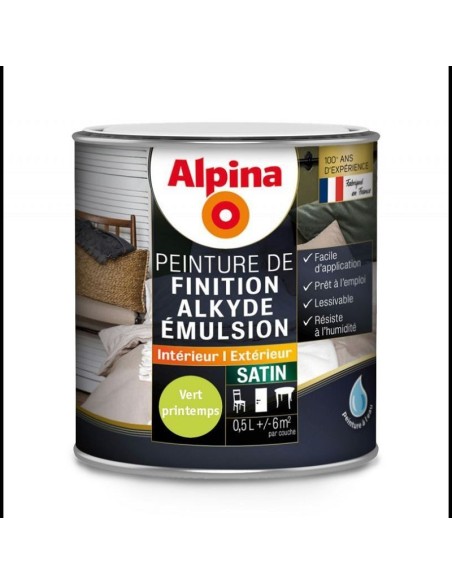 ALKYDE EMULSION SATIN 0,5 L VERT PRINTEMPS