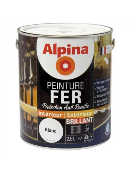 PEINTURE FER BLANC ANTI ROUILLE 2,5L