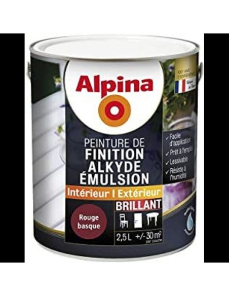 ALKYDE EMULSION SATIN 0,5 L  ROUGE BRIQUE