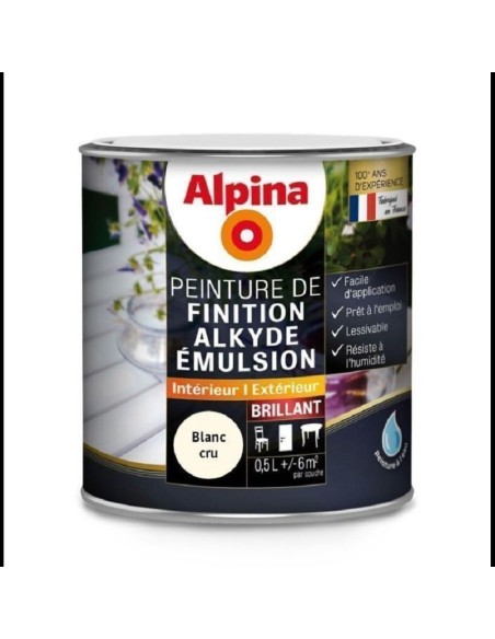 ALKYDE EMULSION BRILLANT 0,5 L BLANC ECRU