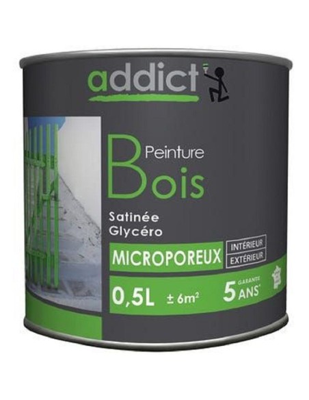 ADDICT PEINT BOIS SATIN 0L5 IVOIRE