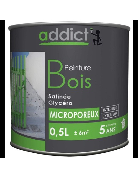 ADDICT PEINT BOIS SATIN 0L5 BLANC