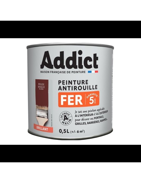 ADDICT PEINT FER BRIL 0L5 ROUGE BAS