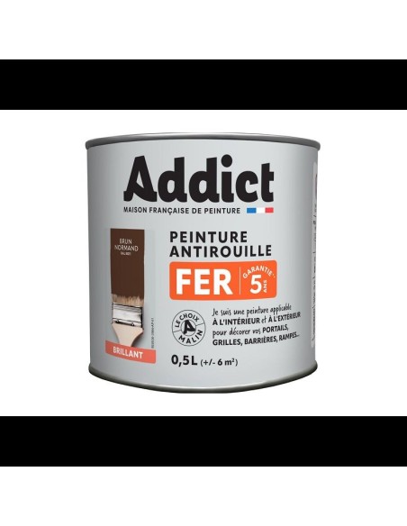 ADDICT PEINT FER BRIL 0L5 BRUN NORM