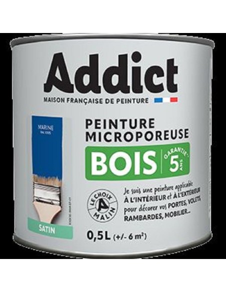 ADDICT PEINT BOIS SATIN 0L5 MARINE